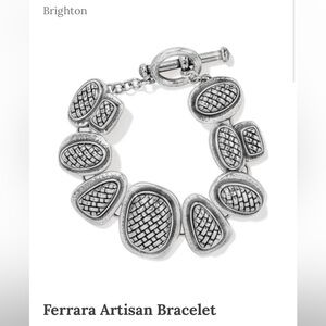 Brighton Silver-Tone Woven Oval Link Bracelet